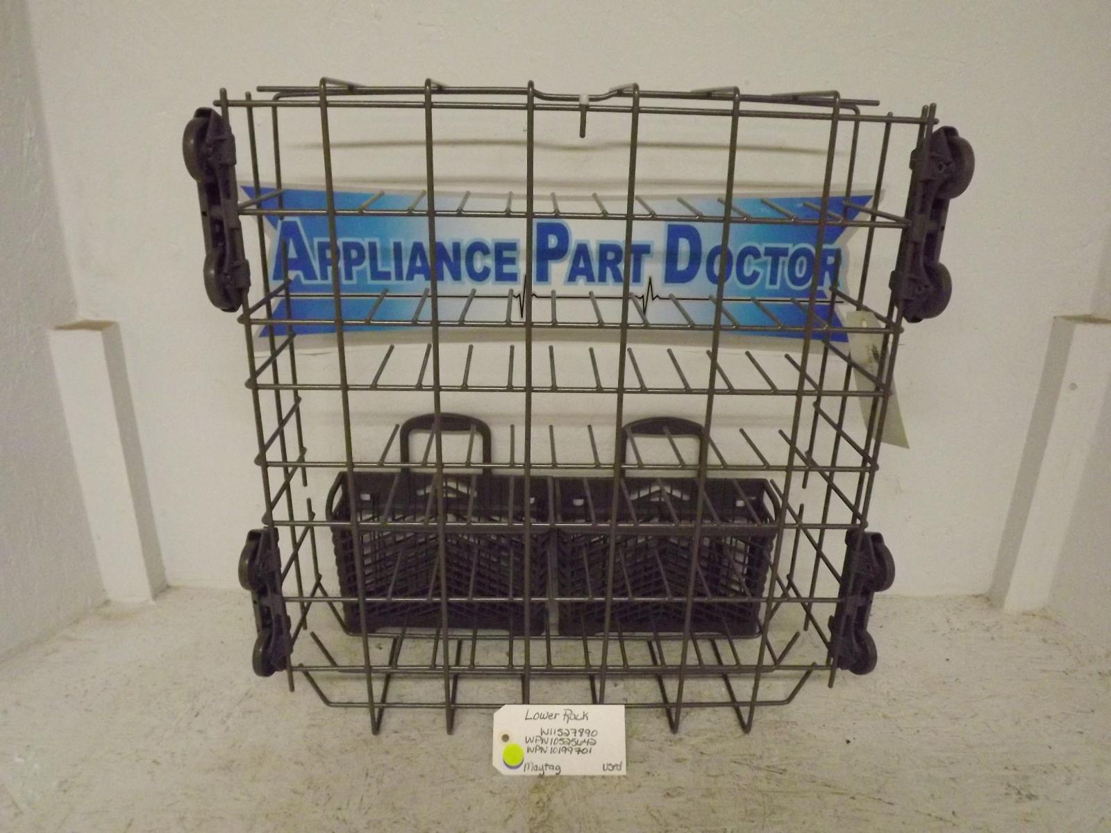 Maytag Dishwasher W11527890 WPW10525642 WPW10199701 Lower Rack Used Maytag Dishwasher W11527890 WPW10525642 WPW10199701 Lower Rack Used